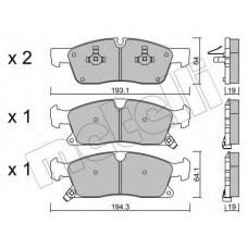 Колодки гальмівні (передні) Jeep Grand Cherokee IV 3.0-6.4 10-