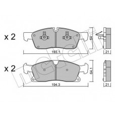 Колодки гальмівні (передні) MB M/GLE/GL/GLS-class (W166/X166) 11-19/Jeep Grand Cherokee 10-