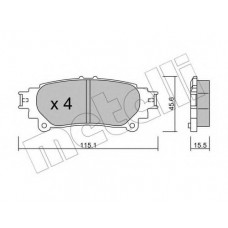 Колодки гальмівні (задні) Lexus RX 08-15