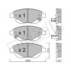 Колодки гальмівні (передні) Fiat 500L 12-