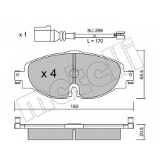 Колодки гальмівні (передні) Audi A3/Q2/Q3/Seat/Skoda Octavia/Kodiaq/VW Golf/Passat B8 12- (+датчик)