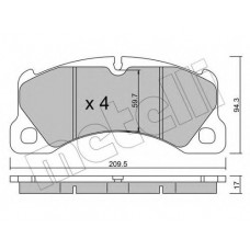 Колодки гальмівні (передні) Porsche Cayenne/Panamera/Macan/VW Touareg 09-