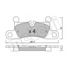 Колодки гальмівні (задні) VW Touareg/Porsche Cayenne 10-