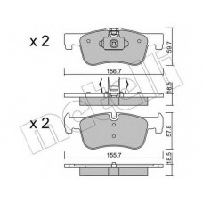 Колодки гальмівні (передні) BMW 1 (F20/F21) 11-/2 (F22/F23/F87) 14- B38/B47/N13/N47