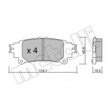 Колодки гальмівні (задні) Lexus GS 11-/IS 13-/Toyota Prius Plus 08-