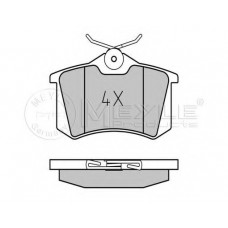 Колодки гальмівні (задні) VW Caddy III 04-/Peugeot 308 07-/Citroen C4 04- (87.1x52.8x17.2)