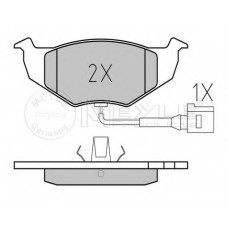 Колодки гальмівні (передні) Skoda Fabia/VW Polo 1.0-2.0 00-14 (з датчиком)