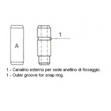 Направляюча клапана IN/EX OPEL 1,2-2,0 8V d 7 mm (вир-во Metelli)