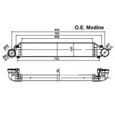 Радіатор інтеркулера MB C-calss (W203) 1.8-3.0D 00-