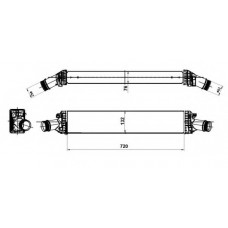 Радіатор інтеркулера Audi A4/A5/A6 2.0TFSI/2.7/3.0TDI 07-18/Porsche Macan 2.0i/3.0D 14-