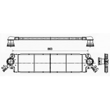 Радіатор інтеркулера VW T5 1.9/2.0/2.5TDI