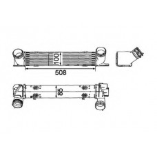 Радіатор інтеркулера BMW 1 (E81/E82/E87/E88)/3 (E90/E91)/X1 (E84) 2.0 04-15
