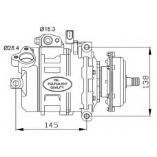Компресор кондиціонера VW T5 2.5TDI 03-09