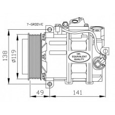 Компресор кондиціонера MB C-Class (W203/S203) 1.8 02-08
