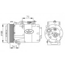 Компресор кондиціонера Ford C-Max/Kuga/Volvo C30/C70/S40/V50 2.0D 03-12