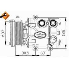 Компресор кондиціонера Ford Fieta IV-V/Fusion 1.2-1.8 00-12