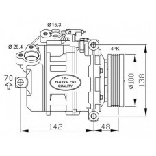 Компресор кондиціонера BMW 5 (E60/E61)/7 (E65/E66/E67) 2.0-3.0D 01-10
