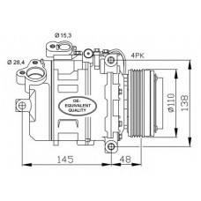 Компресор кондиціонера BMW 3 (E46)/X3 (E53/E83) 2.0-3.0 00-10