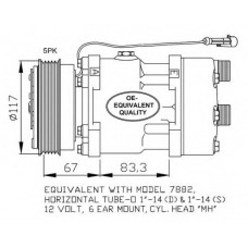 Компресор кондиціонера Citroen Jumper/Fiat Ducato/Peugeot Boxer 2.5D/TD/TDI 94-02/2.8HDI 00-