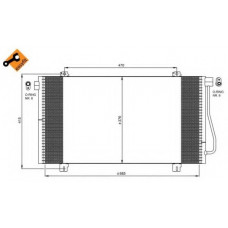 Радіатор кондиціонера Renault Master II/ Nissan Interstar 1.9dCI/2.8dTI 98-