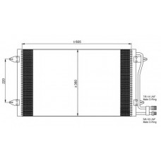 Конденсатор кондиціонера VW LT 28 96- (вир-во NRF)