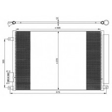 Радіатор кондиціонера Fiat 300/500/Ford Ka/Lancia Ypsilon 0.9-1.4 07-