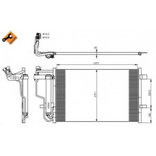 Радіатор кондиціонера Mazda 3 1.6-2.0MZR/2.3MPS T 08-14