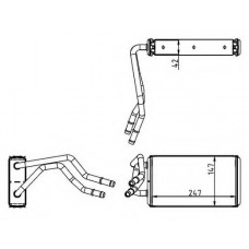 Радіатор пічки Ford Transit 2.2D-3.2D 06-