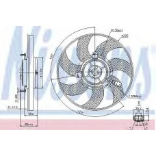 Вентилятор двигуна SEAT, VW, SKODA, AUDI (вир-во Nissens)