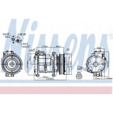 компресор кондиціонера HONDA ACCORD 2.0-2.4i 04- (Nissens)