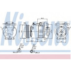компресор кондиціонера Hyundai Grandeur/Kia Optima/magentis 05-/Sonata 04- (Nissens)