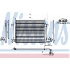 Конденсатор кондиціонера VW CADDY III(04-)/TOURAN (03-) (вир-во Nissens)
