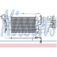 Конденсатор кондиціонера MAZDA 3 (BK) (03-)/5 (CR) (05-) (вир-во Nissens)