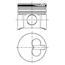 Поршень з кільцями PSA 82.8 1.9D DW8 (вир-во NURAL)