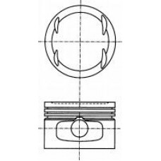 Поршень з кільцями VAG 76,51 1.4i 16V 97- (вир-во NURAL)