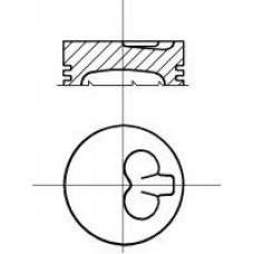 Поршень з кільцями FIAT 82,60 1,9D Doblo (вир-во Nural)