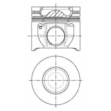 Поршень з кільцями FORD 90.4 TRANSIT 2.4 TDCI H9FA 2004- (вир-во NURAL)
