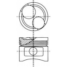 Поршень з кільцями OPEL 76,00 C 1.3 N (вир-во NURAL)