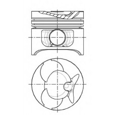 Поршень з кільцями MB 89,00 OM601/602 2,3D/2,9D (вир-во NURAL)