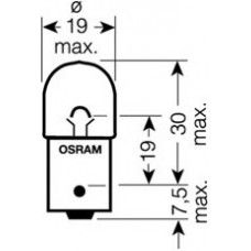 Лампа допоміжн. освітлення R10W 12V 10W BA15s Ultra Life (blister 2шт) (вир-во OSRAM)