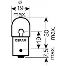 Лампа розжарювання RY10W 12V 10W BAU15s (вир-во OSRAM)