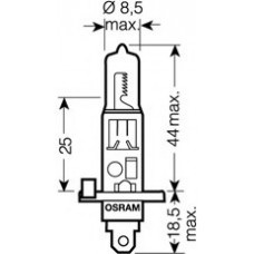 Автолампа Osram (H1 12V 100W)