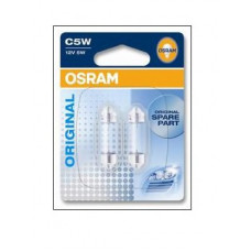 Лампа софітна допоможе. освітлення C5W 12V 5W SV8.5-8 (2 шт) blister (вир-во OSRAM)