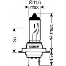 Лампа фарна H7 12V 55W PX26d SUPER (+30%) (вир-во OSRAM)