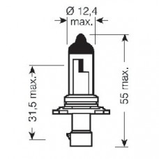 Лампа допоміжн. освітлення HB4A 51W 12V P20D (вир-во OSRAM)