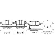 Колодка гальм. диск. NISSAN MURANO 3.5 4X4 08-, SUZUKI GRAND VITARA 1.6-3.2 05- задн. (вир-во REMSA)