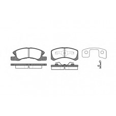 Колодка гальм. диск. DAIHATSU CHARADE 1.0 03-, CUORE VII 03-, TREVIS 06 - передн. (вир-во REMSA)
