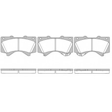 Колодка гальм. диск. TOYOTA LAND CRUISER 200 4.5D/4.7/5.7 08 - передн. (вир-во REMSA)