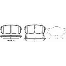 Колодка гальм. диск. HYUNDAI ix55 задн. (вир-во REMSA)