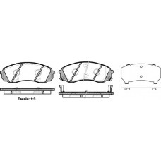 Колодка гальм. диск. HYUNDAI H-1 2.5CRDI 08-,CARNIVAL III 2.2CRDI-2.9CRDI 06-передн. (вир-во REMSA)